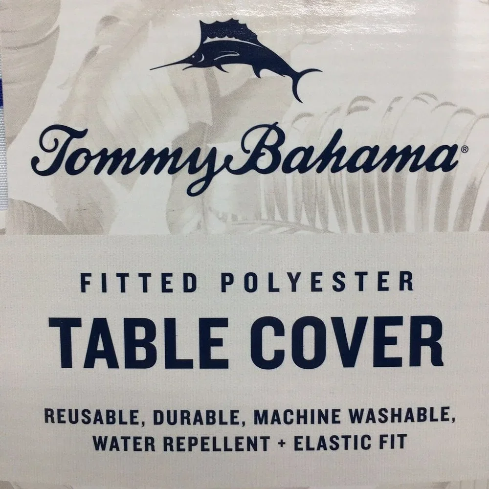 Tommy Bahama Patriotic Stars Table Cover Tablecloth Fitted Polyester 4th of July
